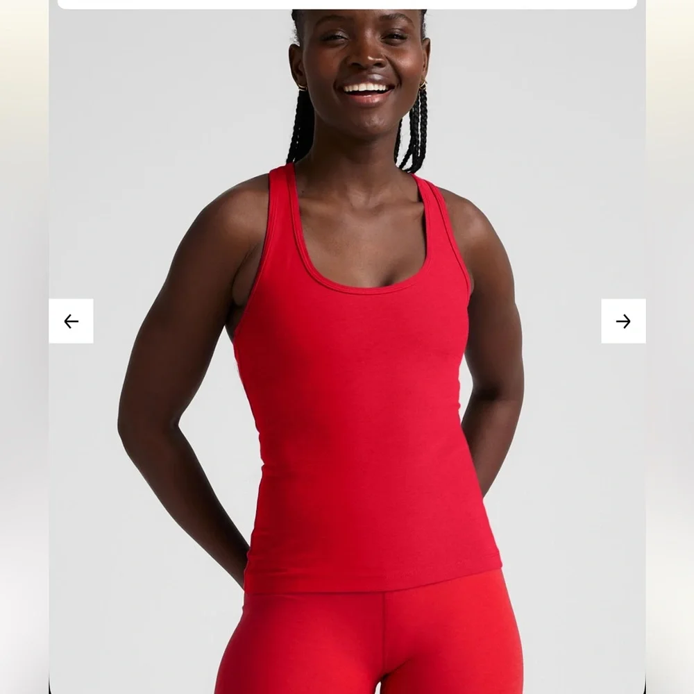 Beyond Yoga Spacedye Step Up Racerback Tank in Red Flower Scarlett NWT RT $70 - Picture 1 of 8